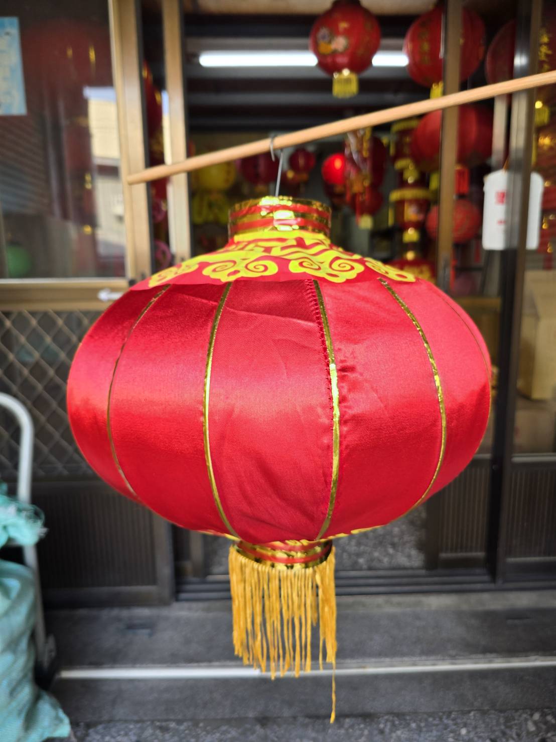 綢布金邊素面燈籠