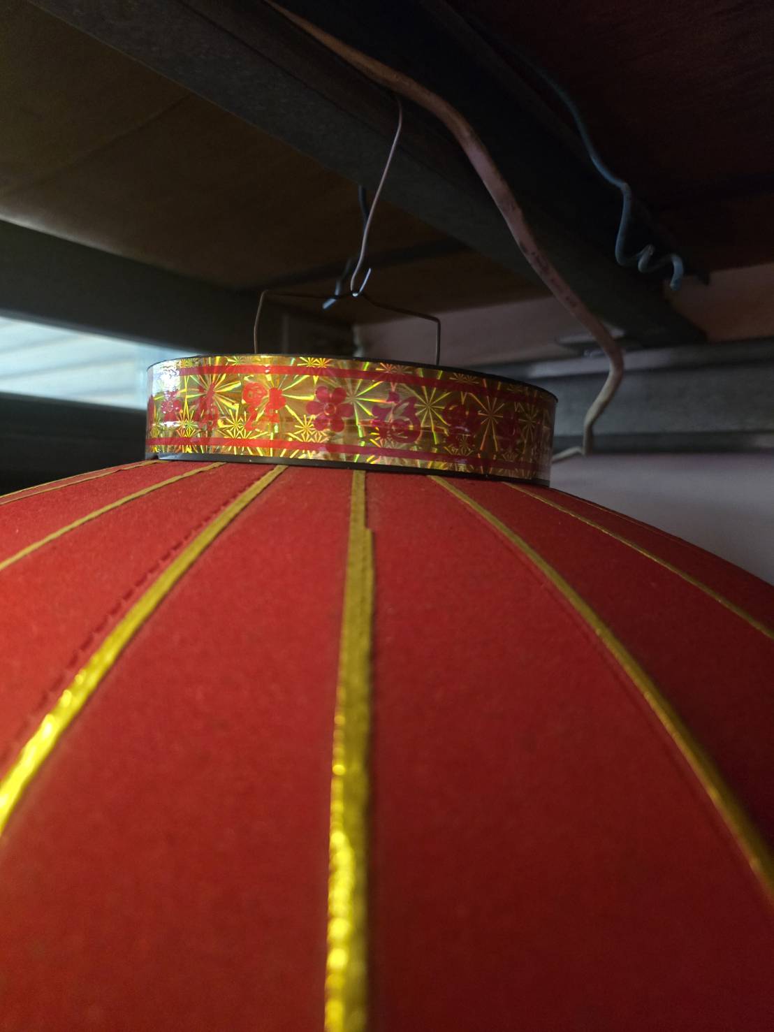 絨布金邊燈籠上方圖