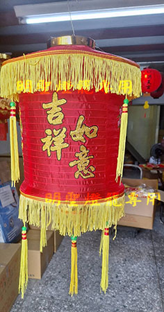圓筒形綢布燈籠