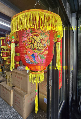 八寶燈籠-招財進寶圖