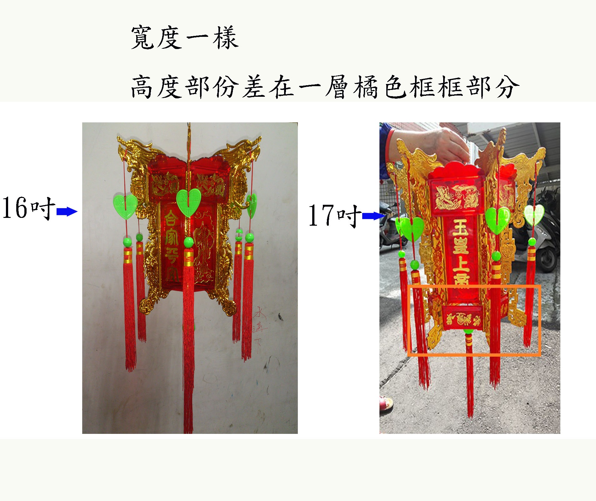 16吋和17吋差別